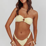 Agape High Cut O-Ring Bikini Bottom Butter