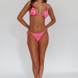Sovereign Triangle String Bikini Top Pink Floral