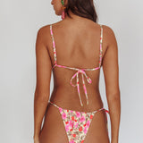 Sovereign High Cut String Bikini Bottom Yellow Floral