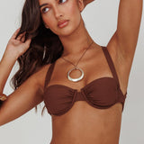 Truly Yours Underwire Bikini Top Choc