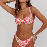 Truly Yours High Cut Bikini Bottom Yellow Floral