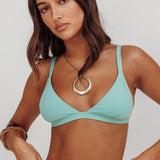 Aether Triangle Bikini Top Green