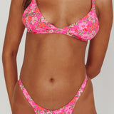 Aether Triangle Bikini Top Pink Floral