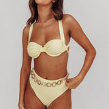 Harmonia High Waist Bikini Bottom Butter