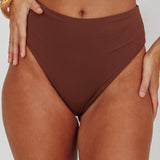 Harmonia High Waist Bikini Bottom Choc