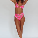 Harmonia High Waist Bikini Bottom Pink Floral