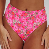 Harmonia High Waist Bikini Bottom Pink Floral