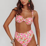Harmonia High Waist Bikini Bottom Yellow Floral
