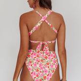 Harmonia High Waist Bikini Bottom Yellow Floral
