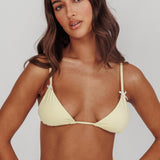 Sovereign Triangle String Bikini Top With Bow Butter