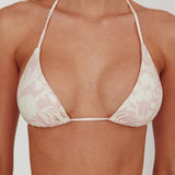 Janina Triangle String Bikini Top Paisley Floral