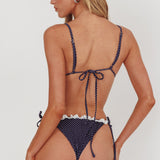 Josie String Tie Frill Bikini Bottom Polka Dot