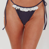 Josie String Tie Frill Bikini Bottom Polka Dot