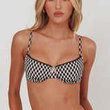 Cheerful Underwire Bikini Top Gingham