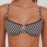 Cheerful Underwire Bikini Top Gingham