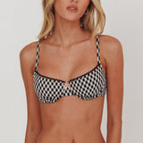 Cheerful Underwire Bikini Top Gingham