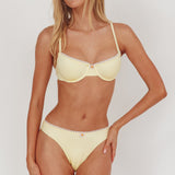 Cheerful Ric Rac Trim Bikini Bottom Butter