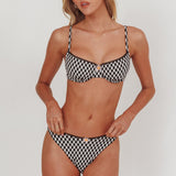 Cheerful Ric Rac Trim Bikini Bottom Gingham