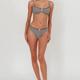 Cheerful Ric Rac Trim Bikini Bottom Gingham