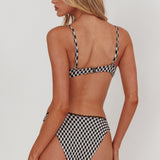 Cheerful Ric Rac Trim Bikini Bottom Gingham