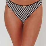 Cheerful Ric Rac Trim Bikini Bottom Gingham