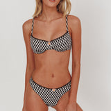 Cheerful Ric Rac Trim Bikini Bottom Gingham