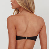 Monique Twist Bandeau Bikini Top Black
