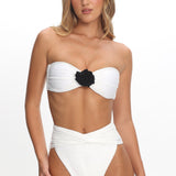 Monique High Waist Twist Bikini Bottom Ivory
