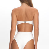 Monique High Waist Twist Bikini Bottom Ivory