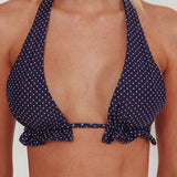 Milagro Thick Strap Halter Bikini Top Polka Dot