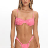 Gold Coast Gathered Bikini Bottom Pink