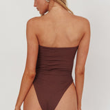 Matilda Cut-Out One Piece Swimsuit Chocolate Texture