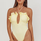 Georgia Frill Strap One Piece Swimsuit Butter