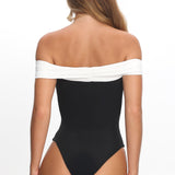 Lorona Off-Shoulder One-Piece Black/Ivory