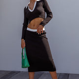 Brinley Long Sleeve Collared Top Black