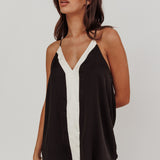 Unwritten Contrast Cami Top Black