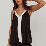 Unwritten Contrast Cami Top Black