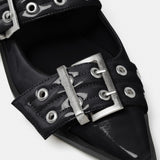 THERAPY Matilda Pointed Flat Black Patent