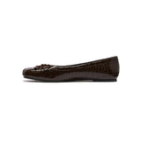 THERAPY Laine Ballet Flat Chocolate Croc