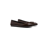 THERAPY Laine Ballet Flat Chocolate Croc