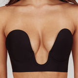 Orla U-Plunge Backless Adhesive Bra Black