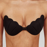 Miracle Scalloped Backless Adhesive Bra Black