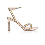 VERALi Kian Block Heel Sandals Champagne Smooth