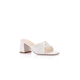 VERALi Stella Block Heel Mules Chalk Smooth