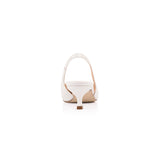 VERALi Lush Slingback Kitten Heels Chalk White