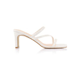 VERALi Ginny Block Heel Mules Chalk White
