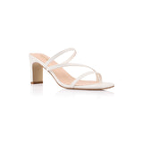 VERALi Ginny Block Heel Mules Chalk White