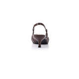 VERALI Lucius Slingback Kitten Heels Chocolate