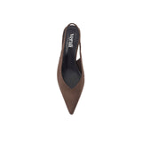 VERALI Lush Slingback Kitten Heels Chocolate