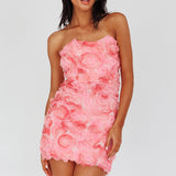 Charmer Floral Embellished Mini Dress Pink
